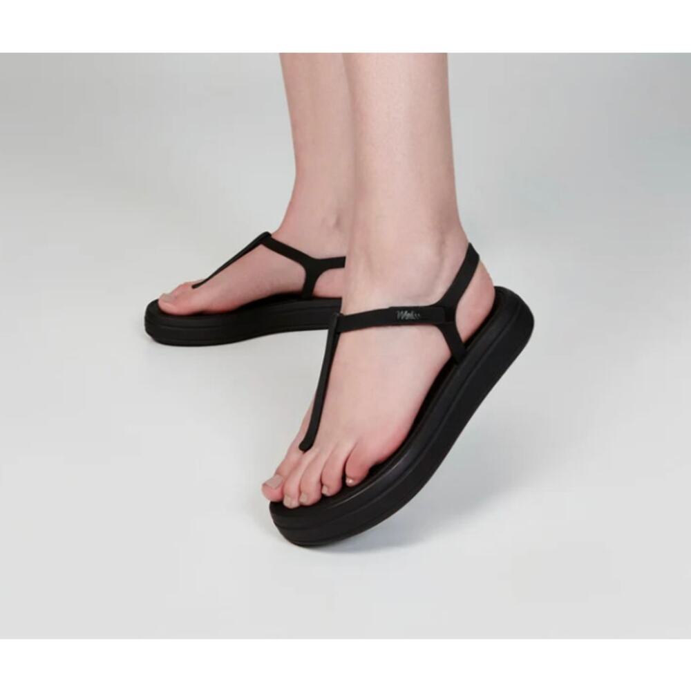 Melissa Sun Leme Platform thong sandal black 7 NEW NWT